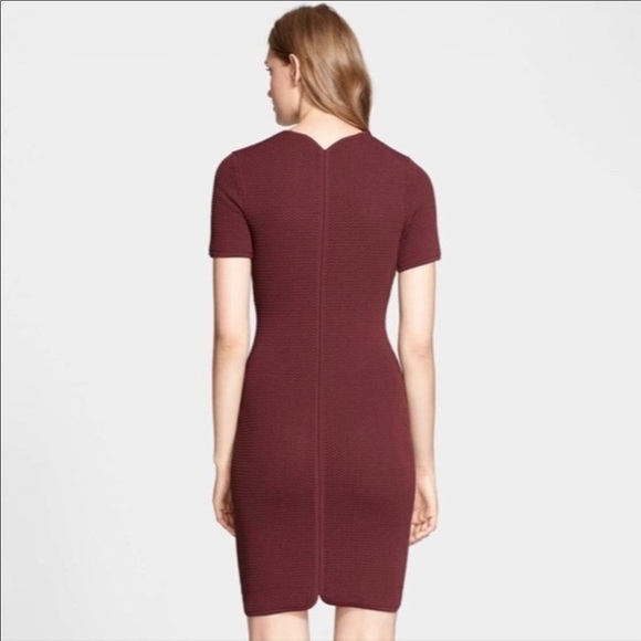 ALEXANDER WANG Shrunken Tee Sweater Dress, Maroon - Picture 3 of 9